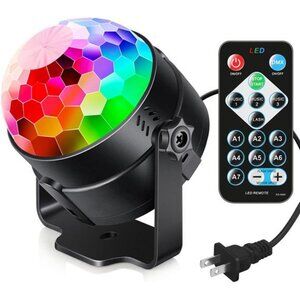 Sound activated disco ball party light LED DJ strobe stage light with remote